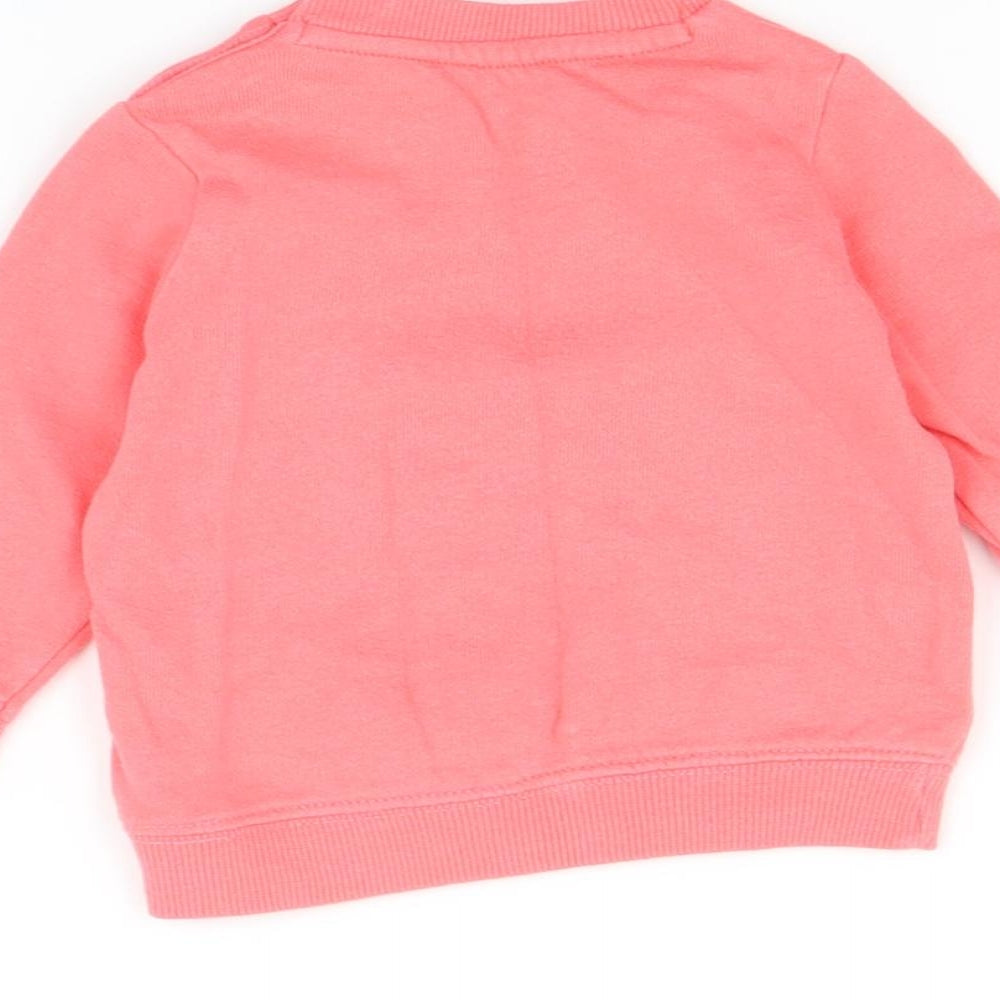 F&F Girls Pink Pullover Jumper Size 0-3 Months - Bee
