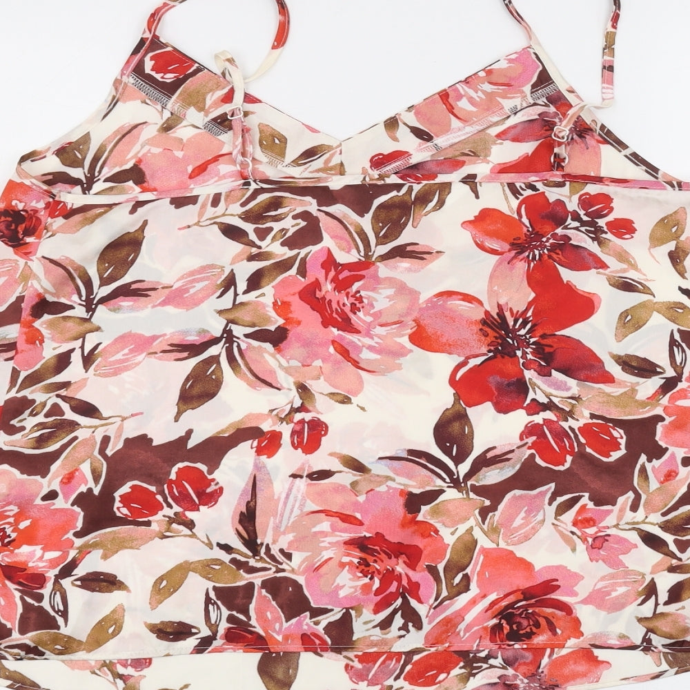 Primark Womens White Floral Basic Blouse Size M