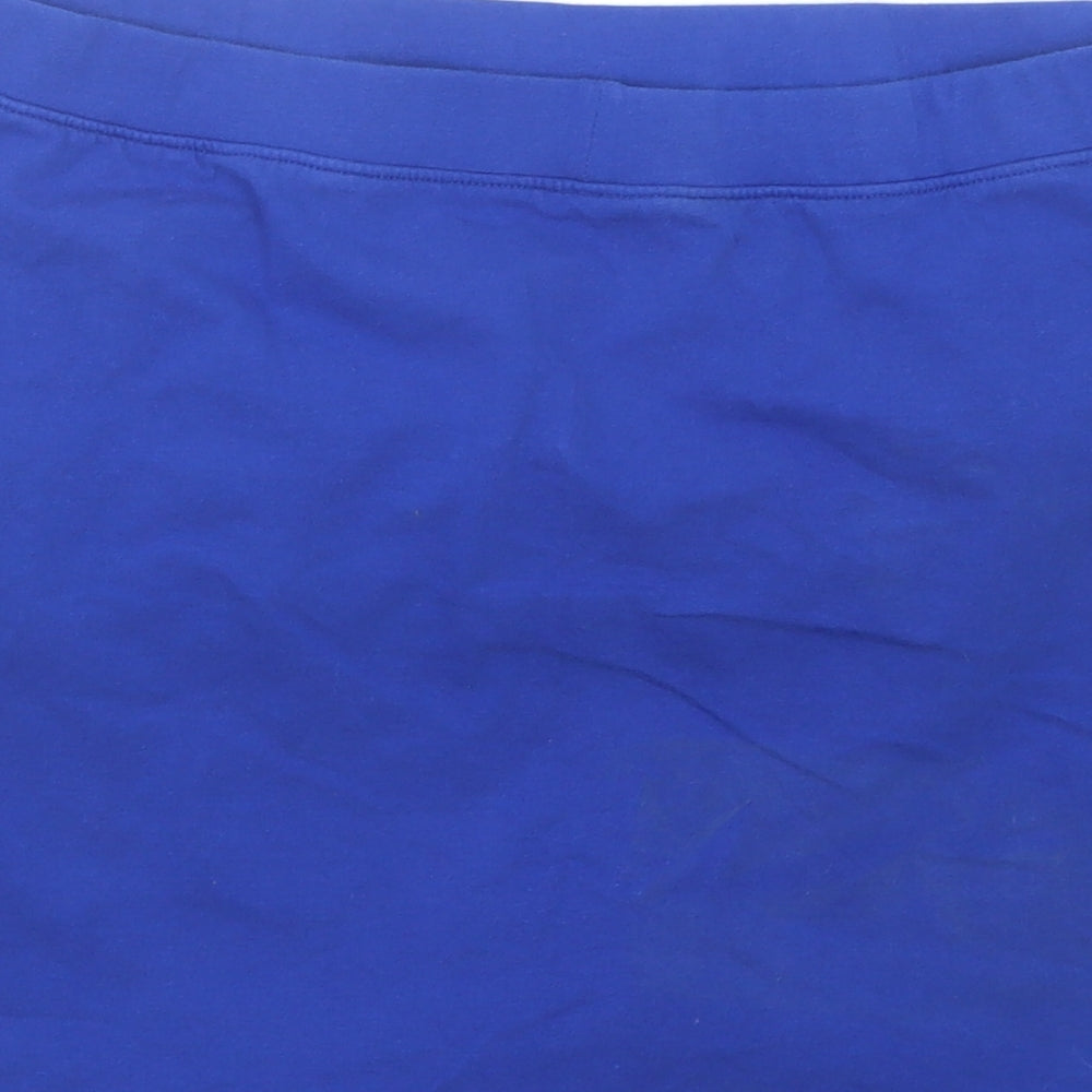 M&Co Womens Blue Basic T-Shirt Size 16