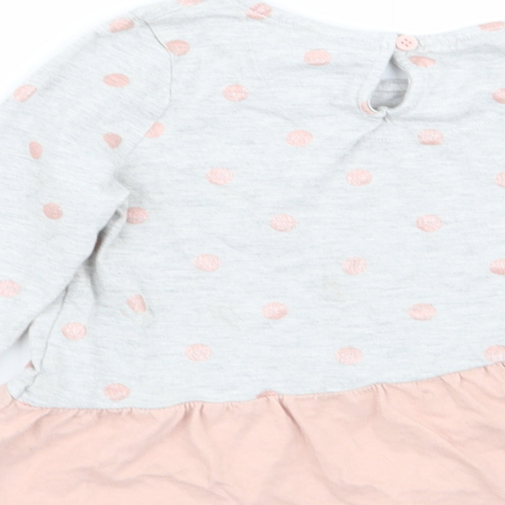 TU Girls Multicoloured Polka Dot Basic T-Shirt Size 2-3 Years