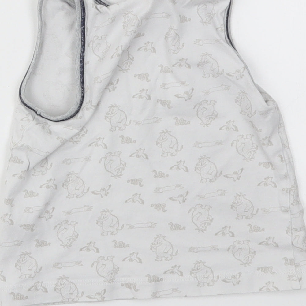 TU Boys Grey Animal Print Basic T-Shirt Size 2-3 Years