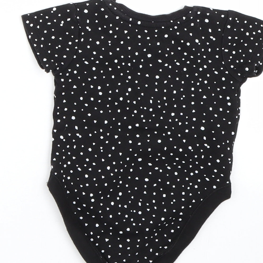 George Baby Black Spotted Babygrow One-Piece Size 3-6 Months