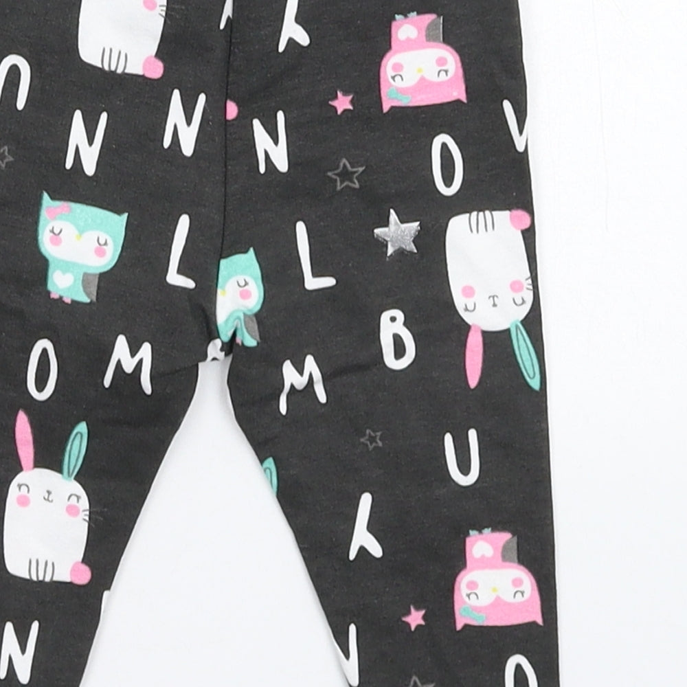 Pep&Co Girls Grey Jogger Trousers Size 6-9 Months - Legging
