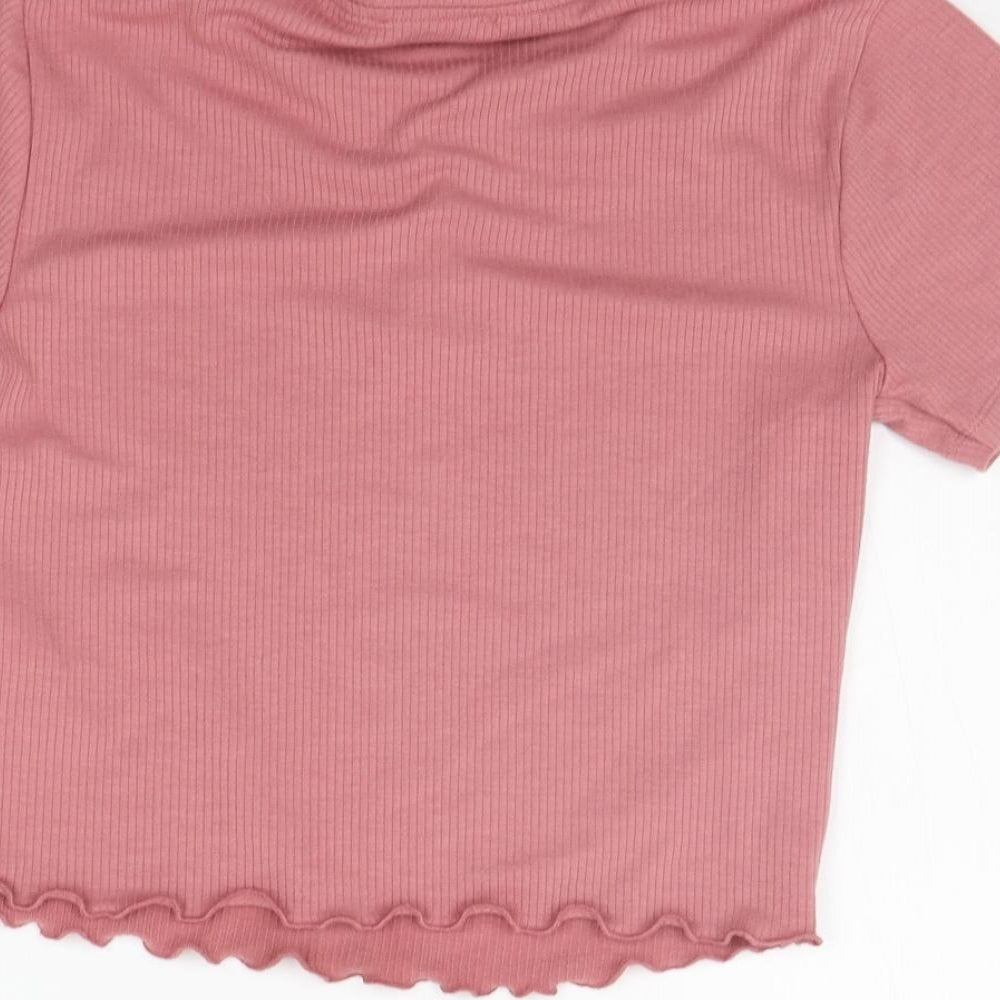 Primark Womens Pink Basic Polo Size 2XS