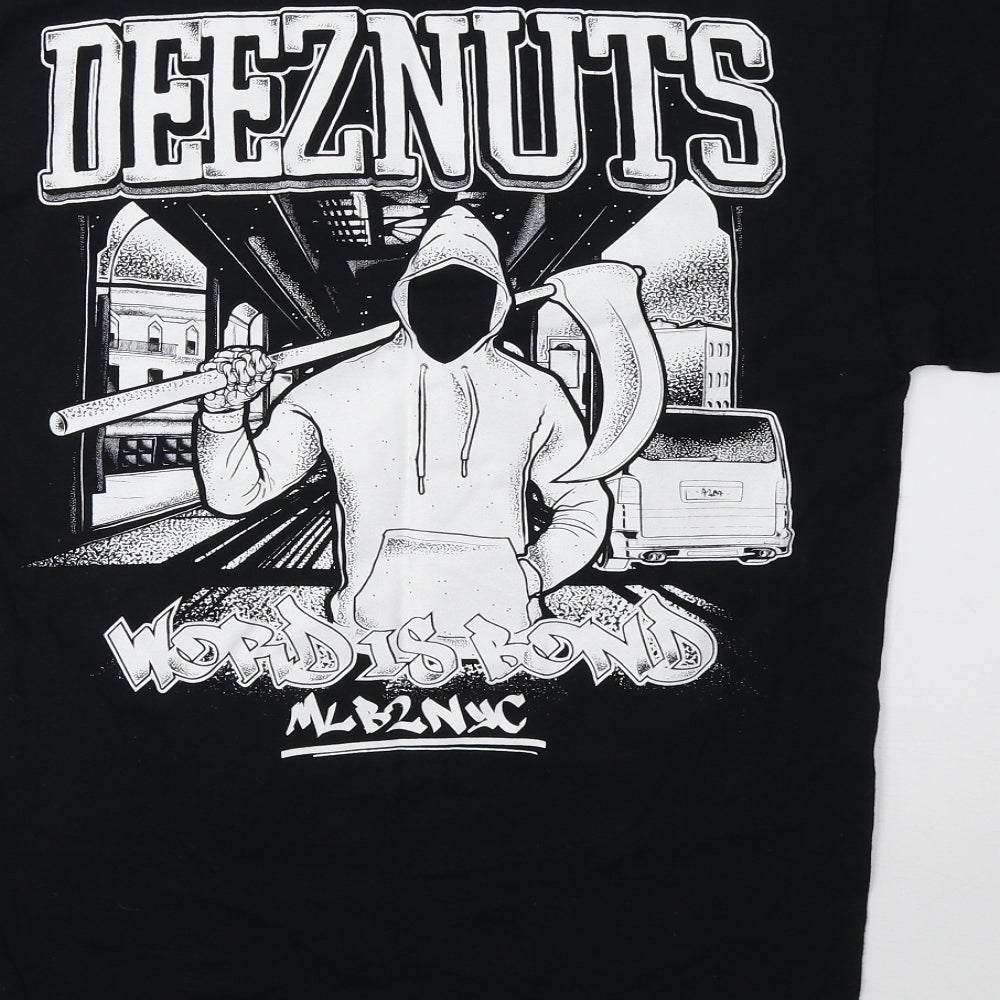 Gildan Mens Black T-Shirt Size M