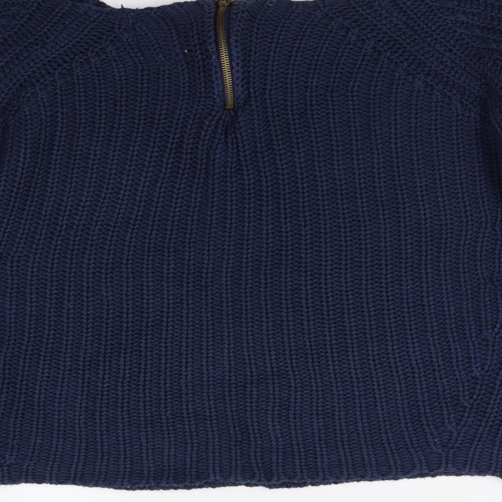 Golddigga Womens Blue Knit Pullover Jumper Size 10
