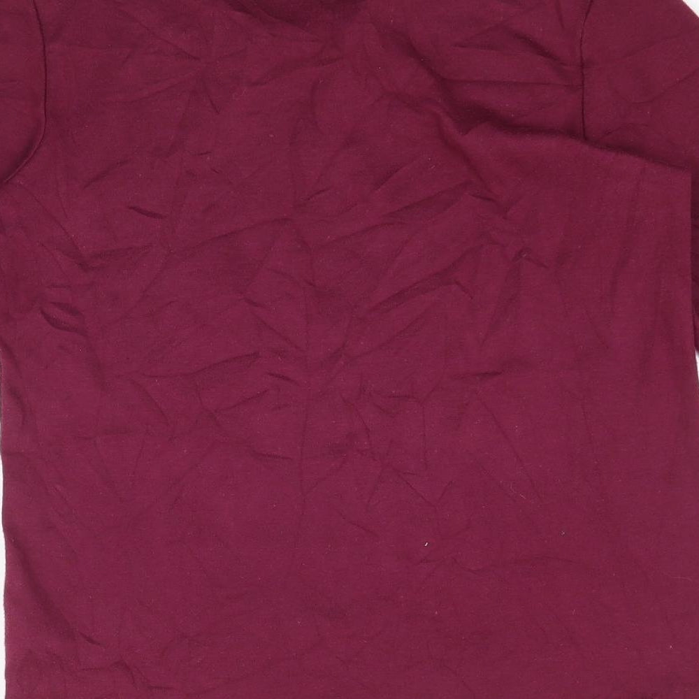 Bm Casual Womens Purple Basic T-Shirt Size XS - Maroon/Burgundy