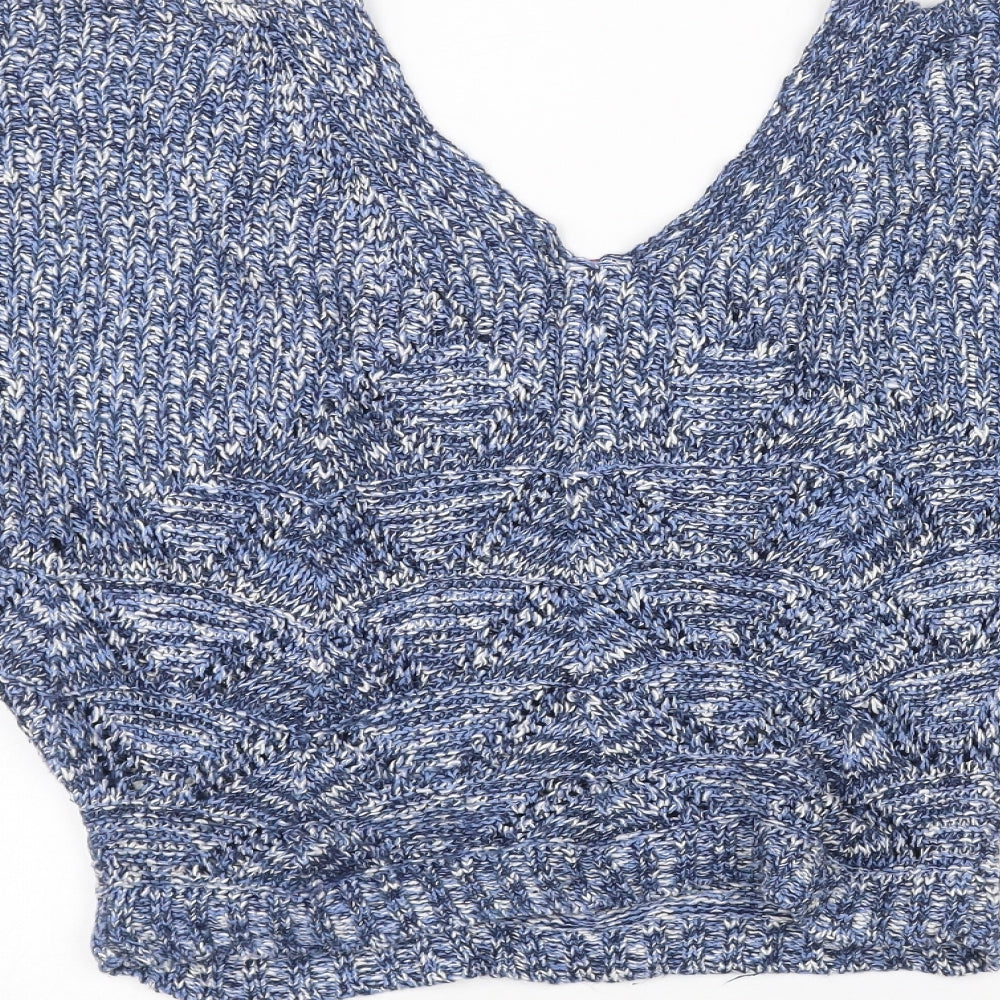 Be beau Womens Blue Basic Blouse Size 10