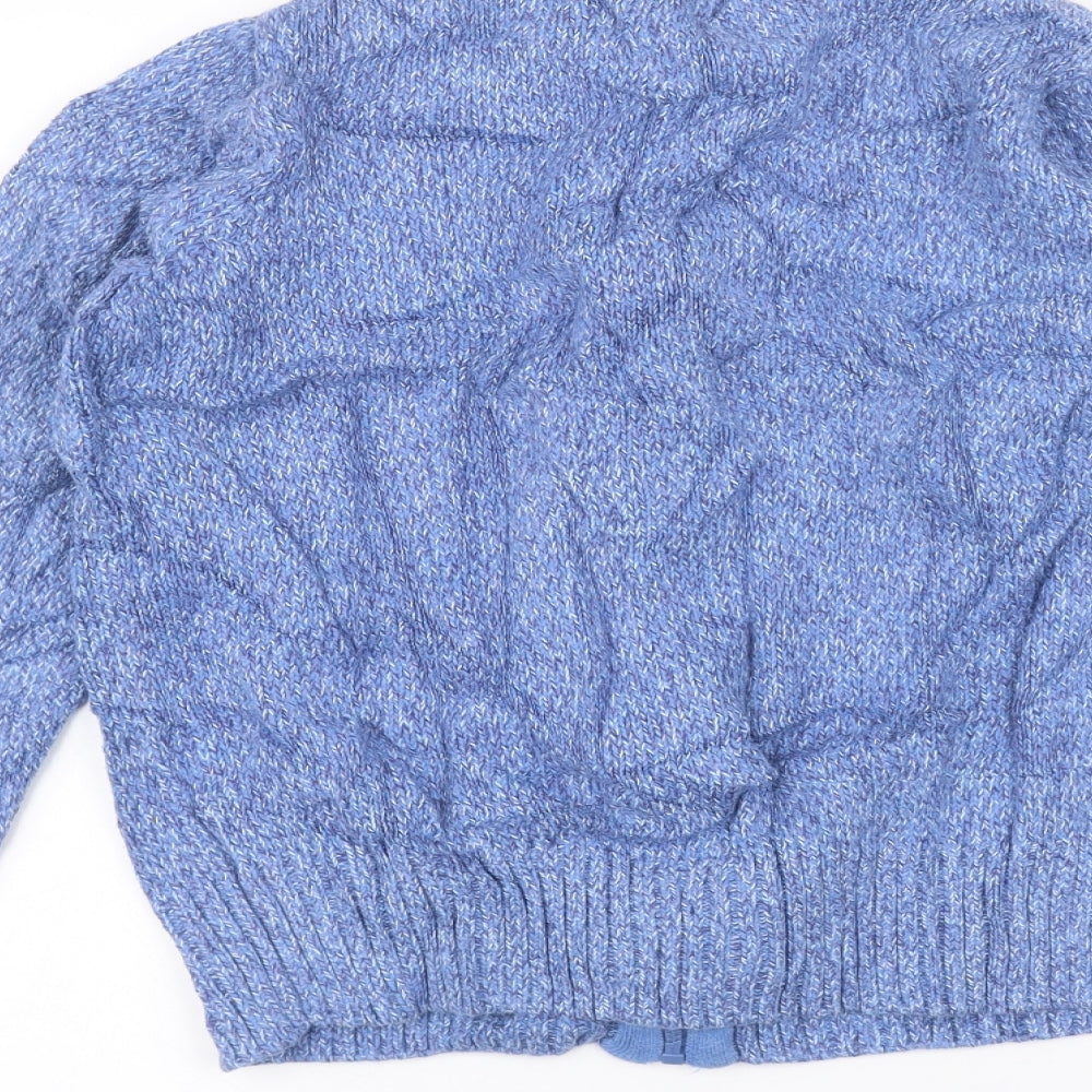 EWM Womens Blue Full Zip Jumper Size M