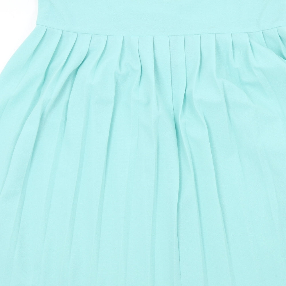 Rembrandt Womens Blue Pleated Skirt Size 10