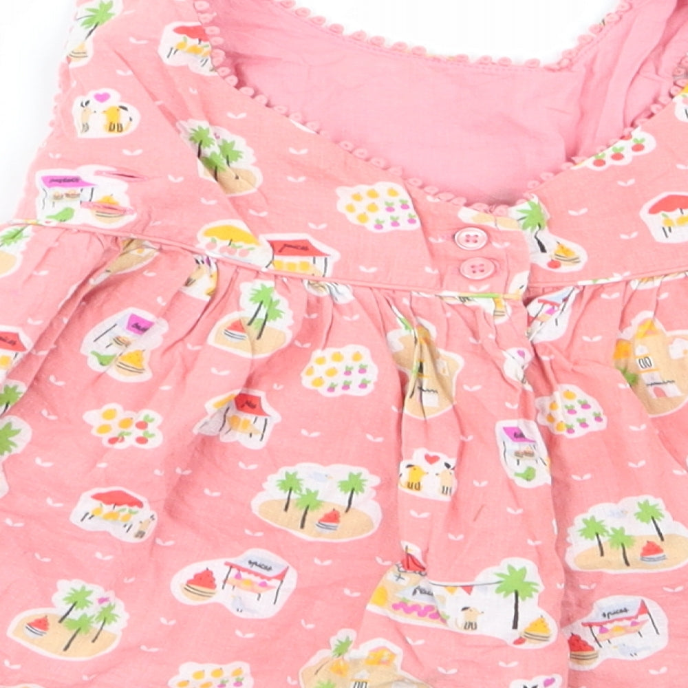 M&S Girls Pink Geometric Fit & Flare Size 3-6 Months