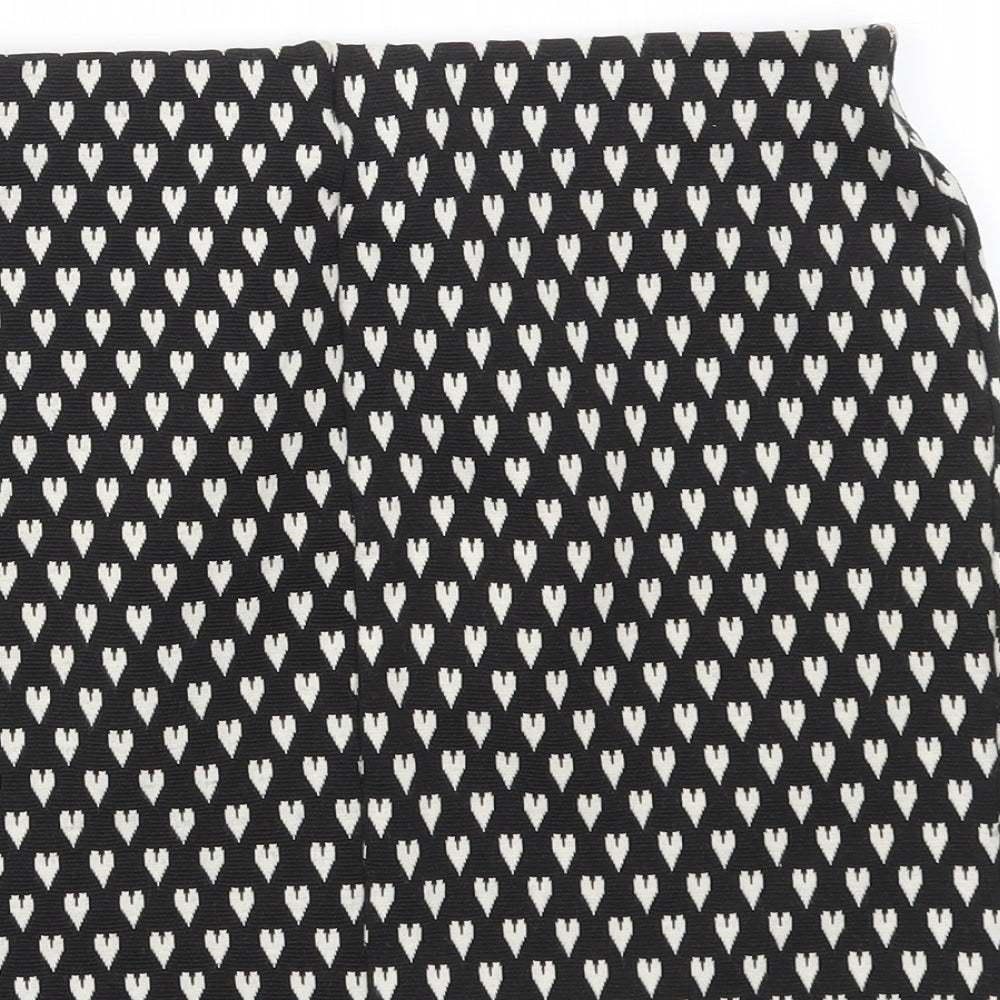 Primark Womens Multicoloured Geometric A-Line Skirt Size 10 - stretch waistband