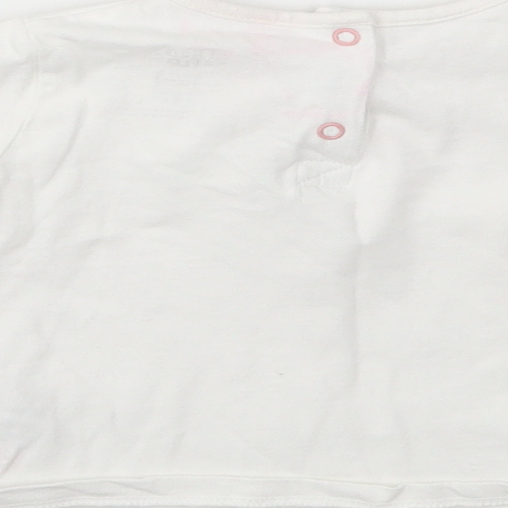 F&F Girls White Basic T-Shirt Size 6-9 Months
