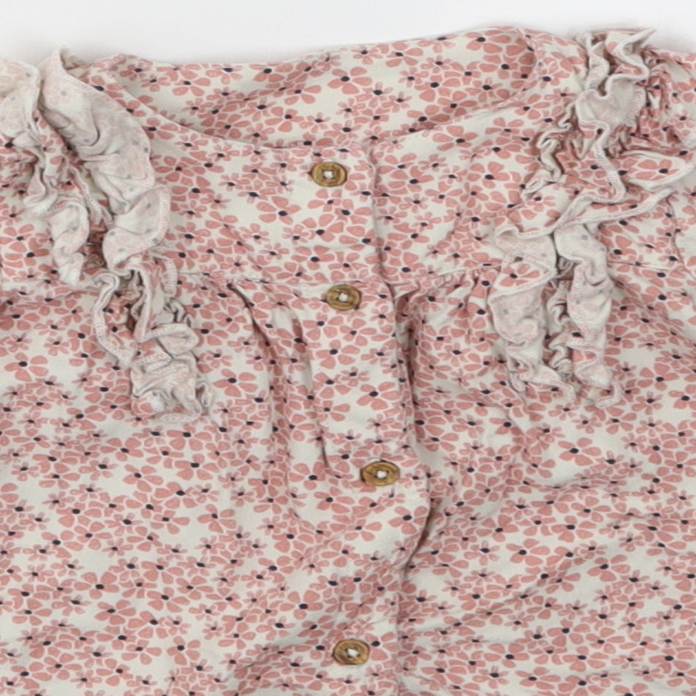 M&S Girls Pink Floral Fit & Flare Size 6-9 Months