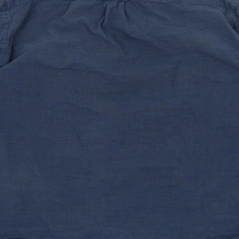 H&M Mens Blue Button-Up Size M