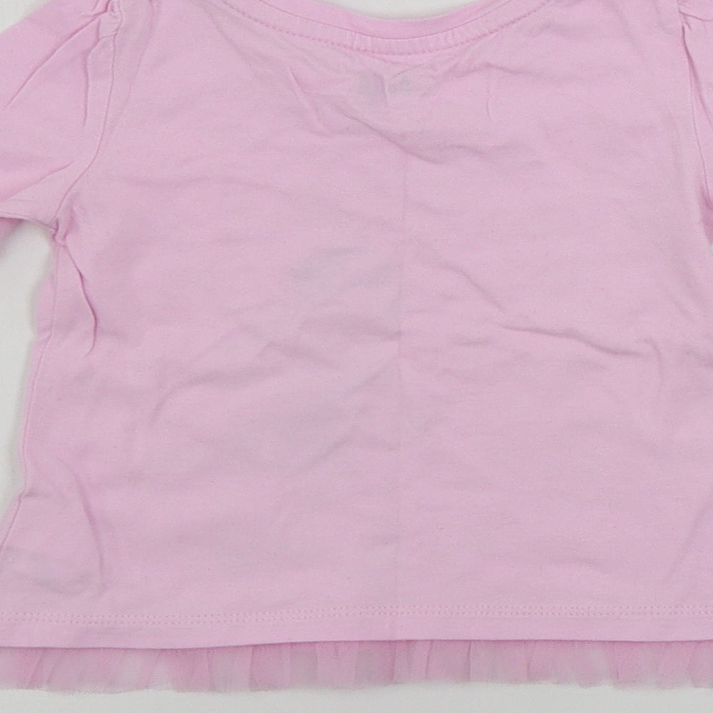 Gap Girls Pink Basic T-Shirt Size 18-24 Months