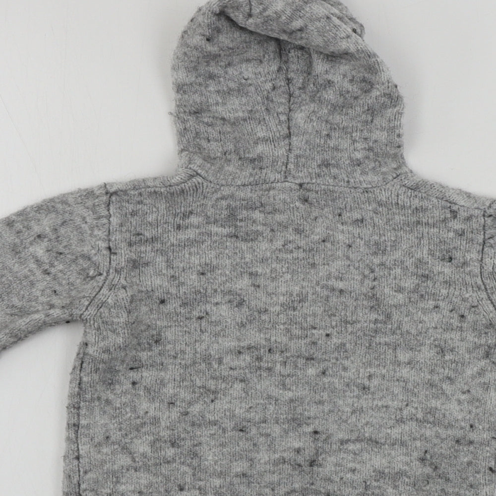 RR Boys Grey Cardigan Hoodie Size 2 Years