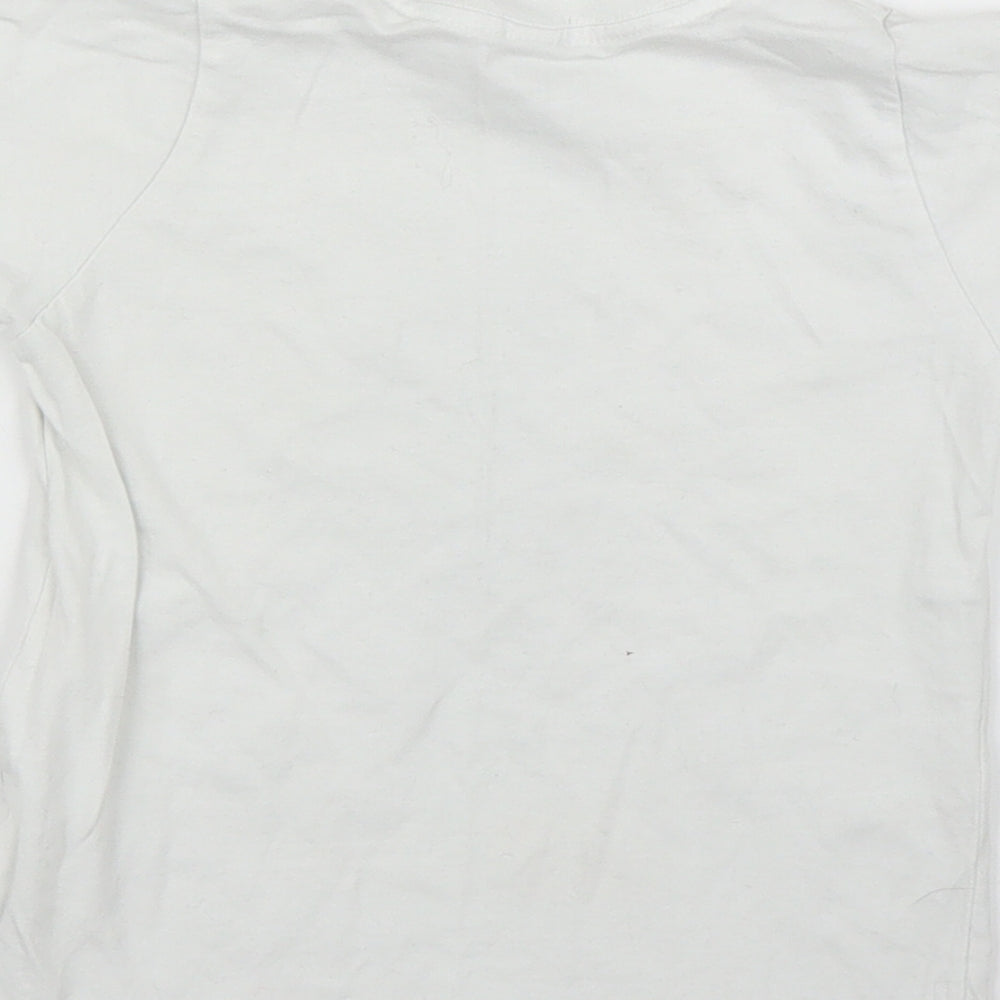 Rabbit Skins Boys White Basic T-Shirt Size 2 Years