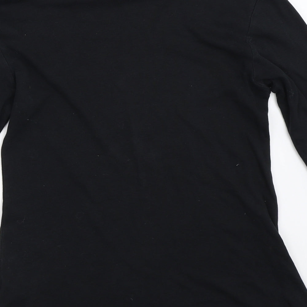 Evie Womens Black Basic T-Shirt Size 12