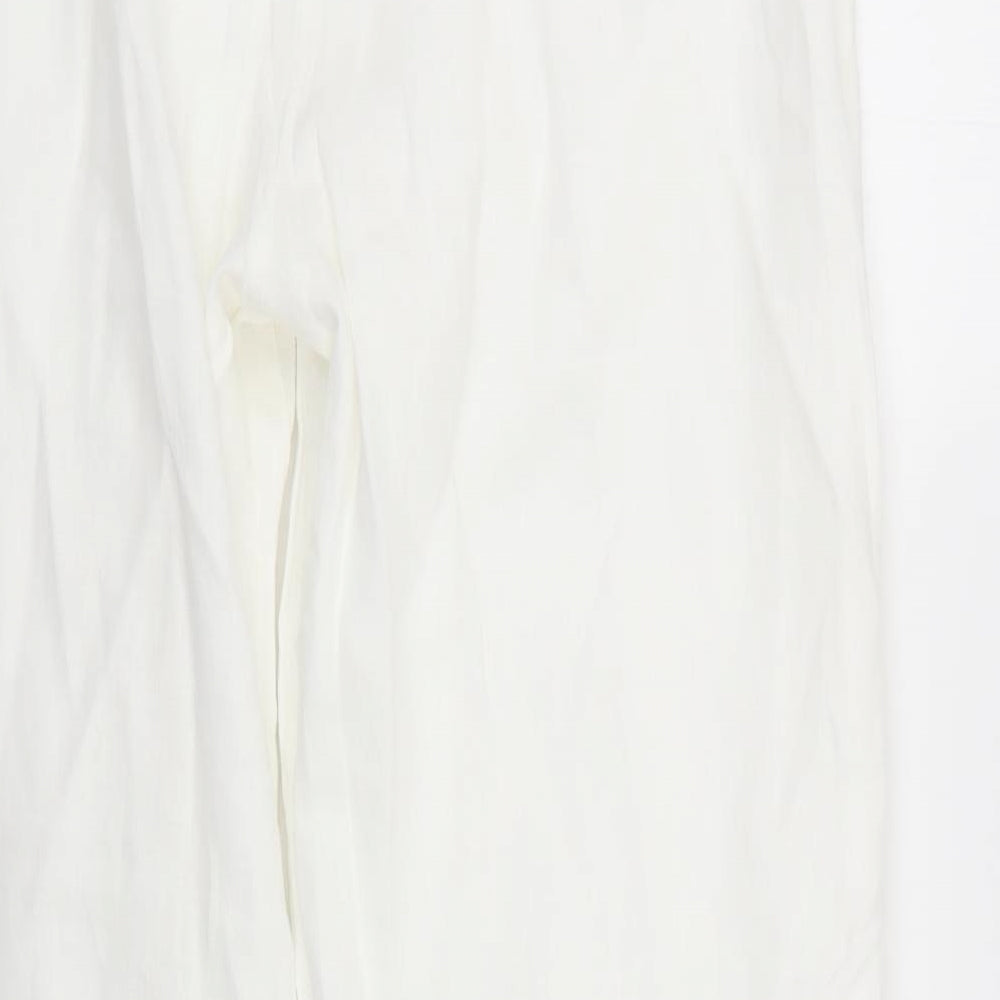 Preworn Womens White Trousers Size 16 L29 in