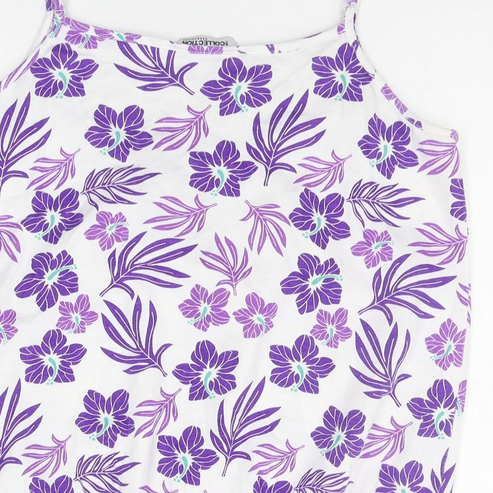 Debenhams Womens Purple Floral Basic Tank Size 12