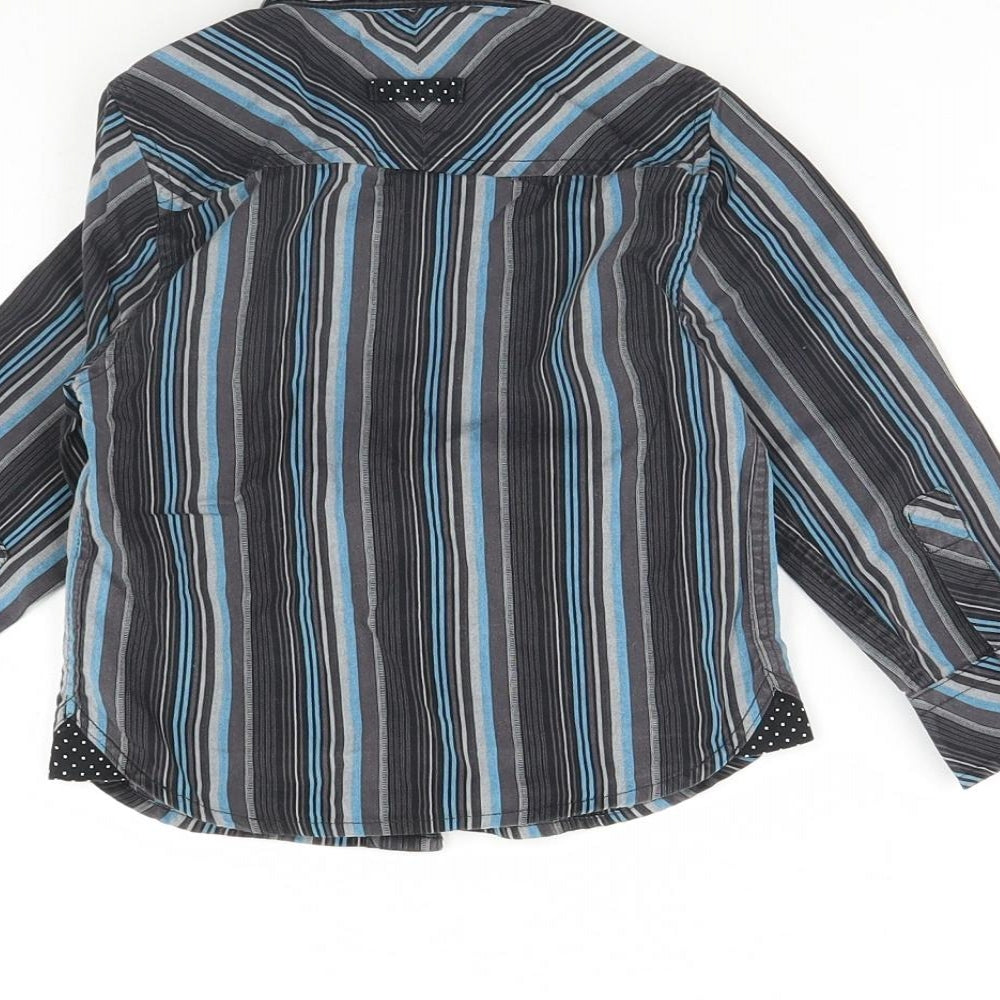 M&S Boys Grey Striped Basic Button-Up Size 18-24 Months