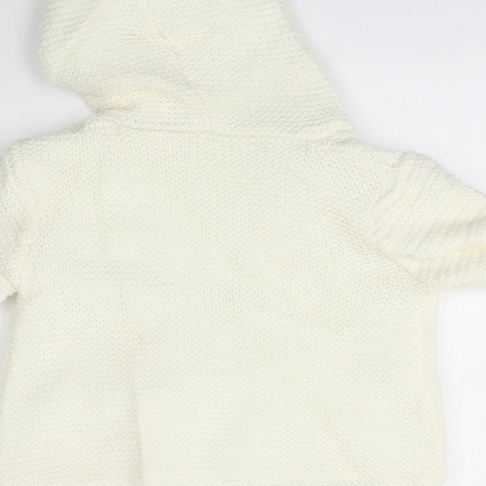 Nutmeg Baby White Cardigan Jumper Size 18-24 Months