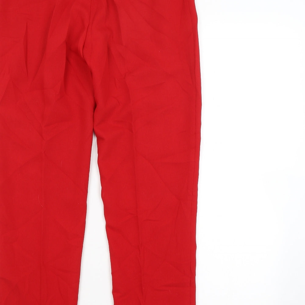 Tapioca Womens Red Trousers Size 12 L28 in