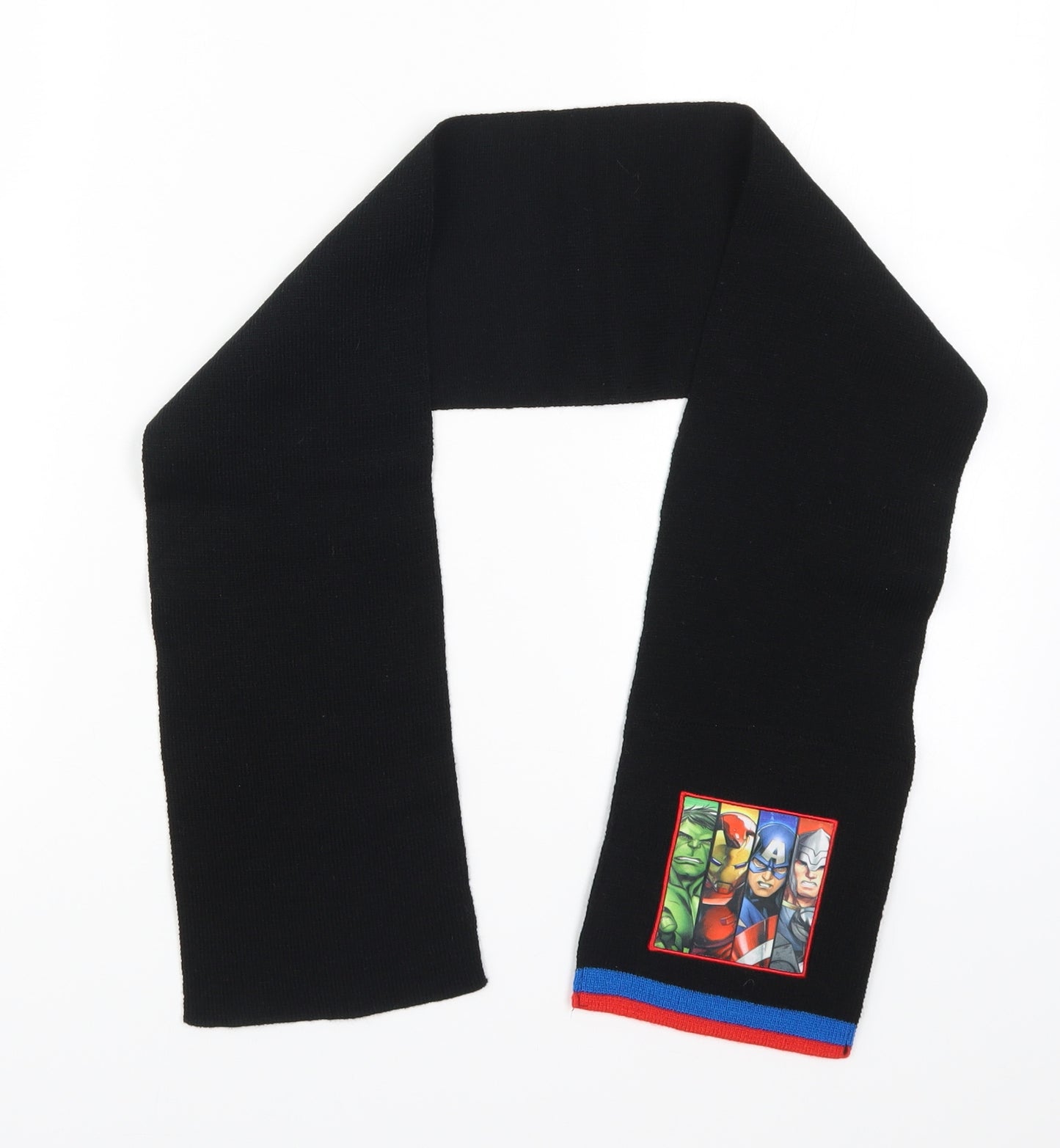 George Boys Black Spotted Knit Rectangle Scarf Scarf One Size - Marvel Avengers
