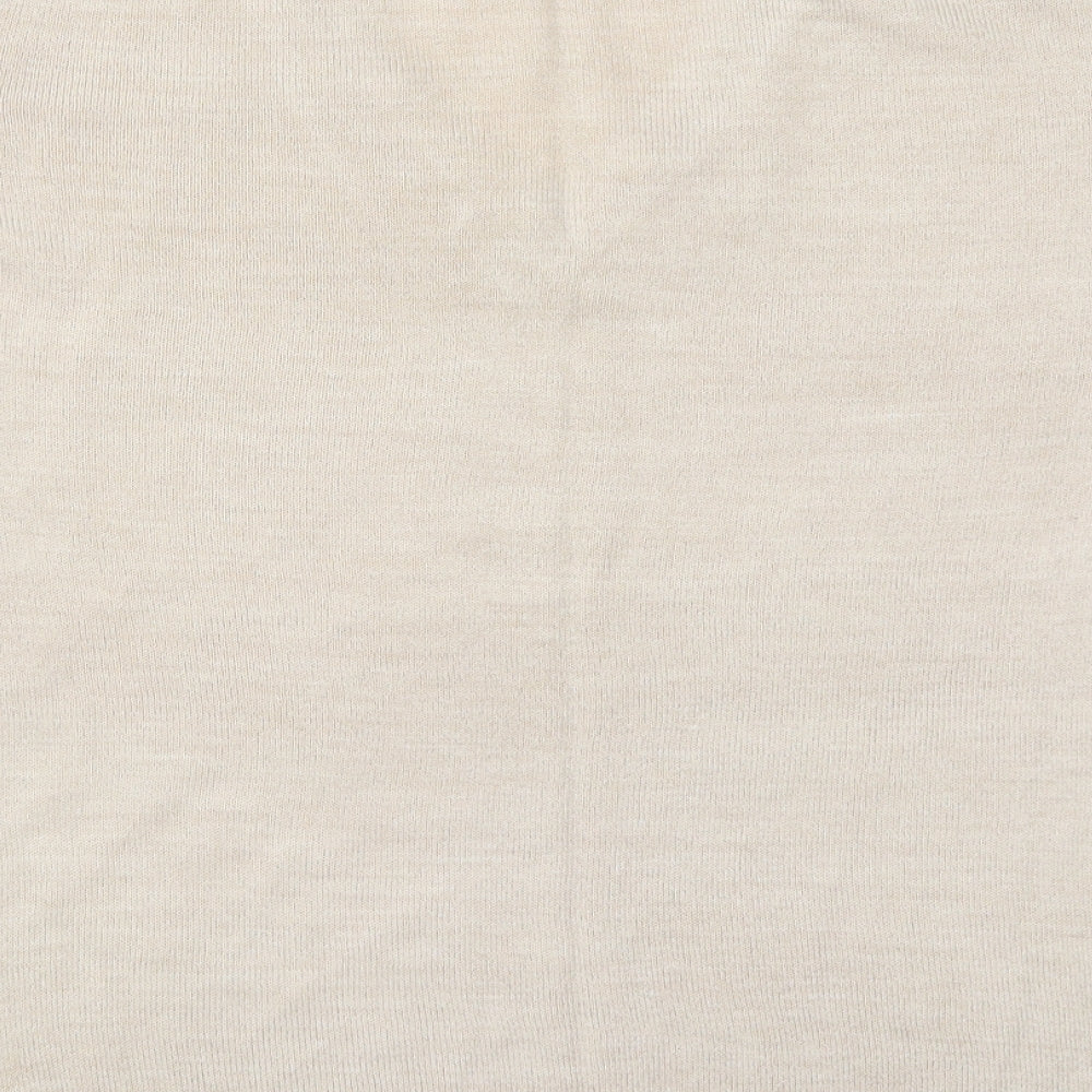 South Womens Beige Knit Pullover Jumper Size 16