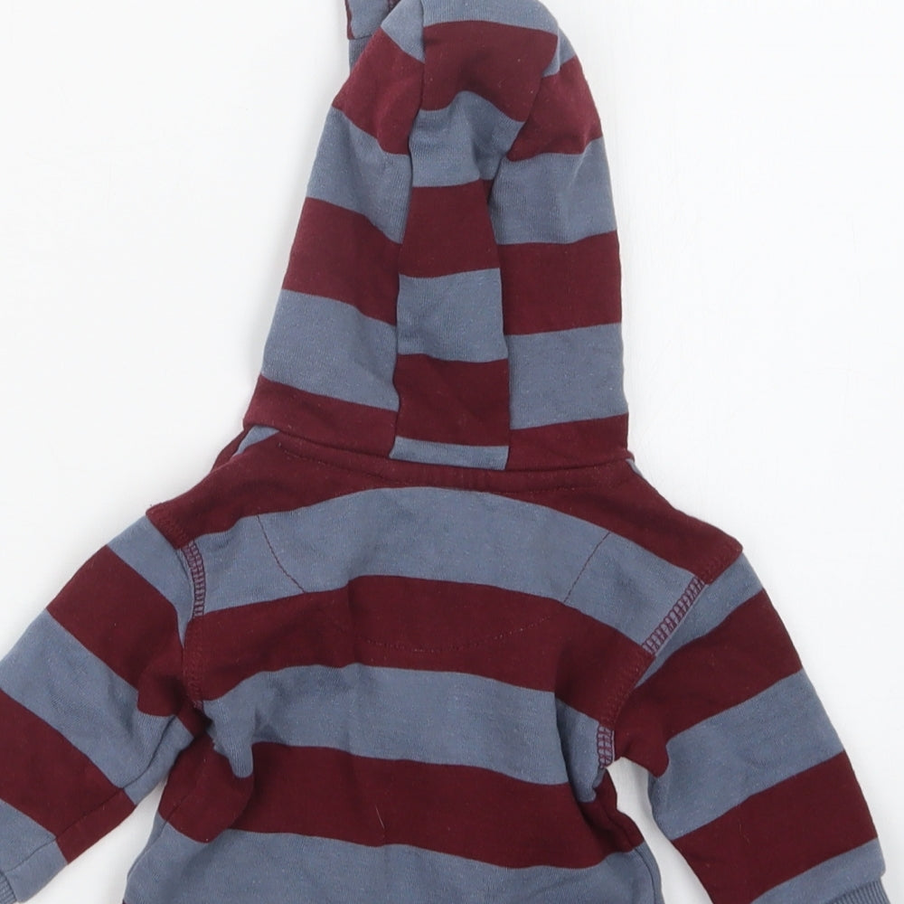 F&F Boys Red Striped Jacket Size 0-3 Months - Hoodie