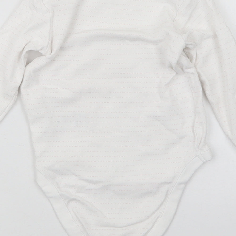 NEXT Girls Pink Striped Babygrow One-Piece Size 9-12 Months