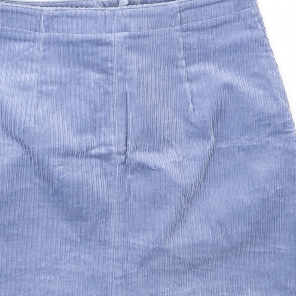 H&M Womens Blue A-Line Skirt Size 8