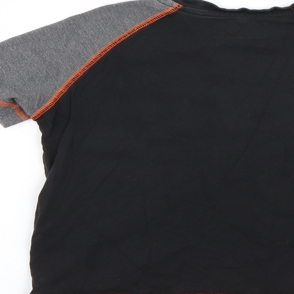 Matalan Boys Black Basic T-Shirt Size 7 Years - WIFI
