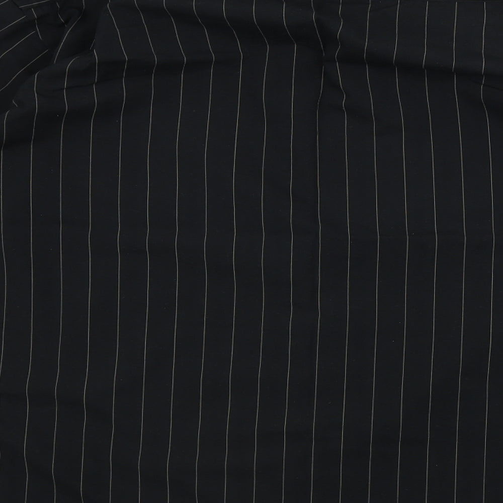 Cedar Wood State Mens Black Striped Button-Up Size 15