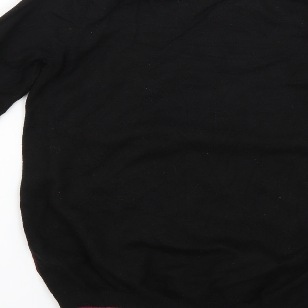 Warehouse Womens Black Floral Pullover Jumper Size 6