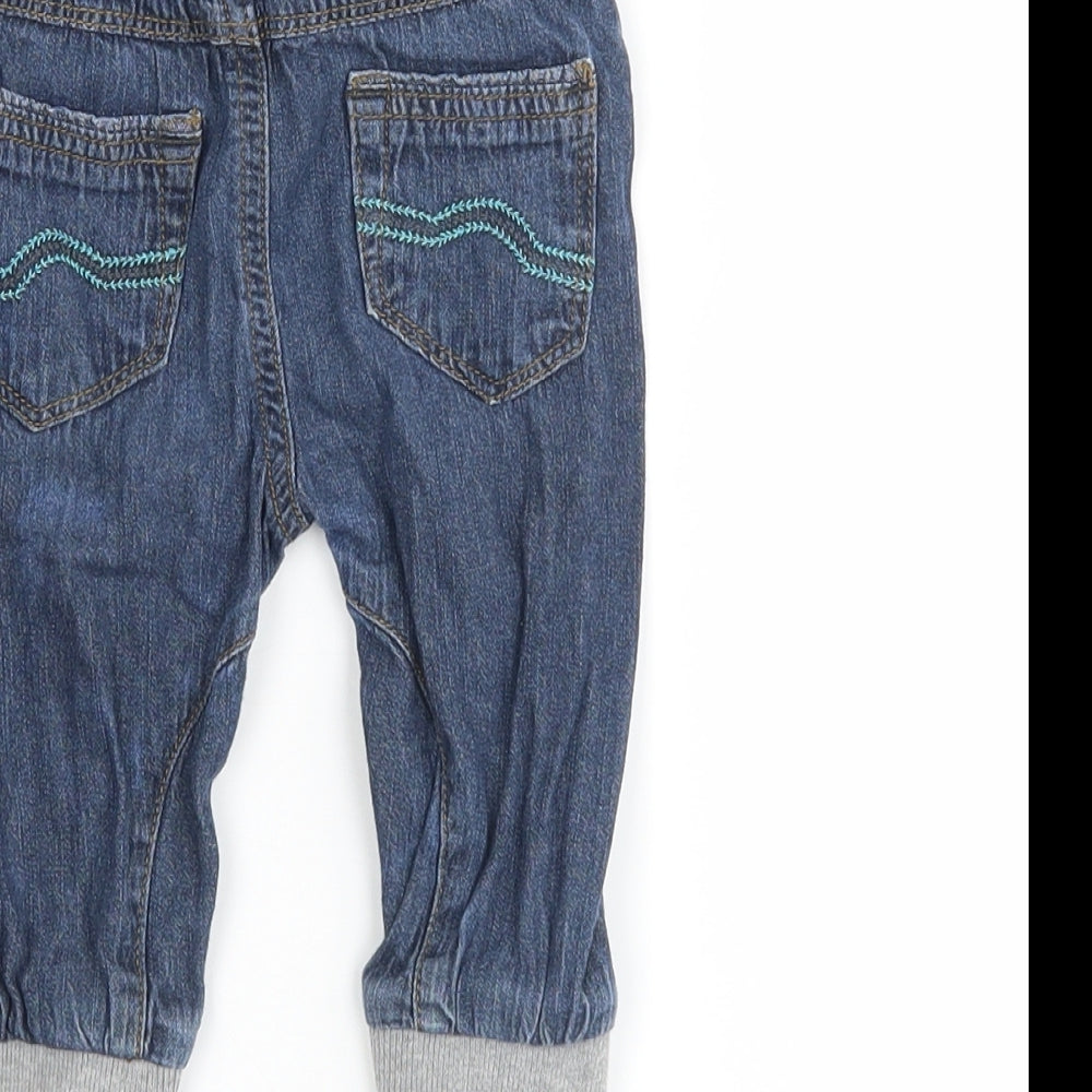 Baby Boys Black Jogger Jeans Size 6-9 Months