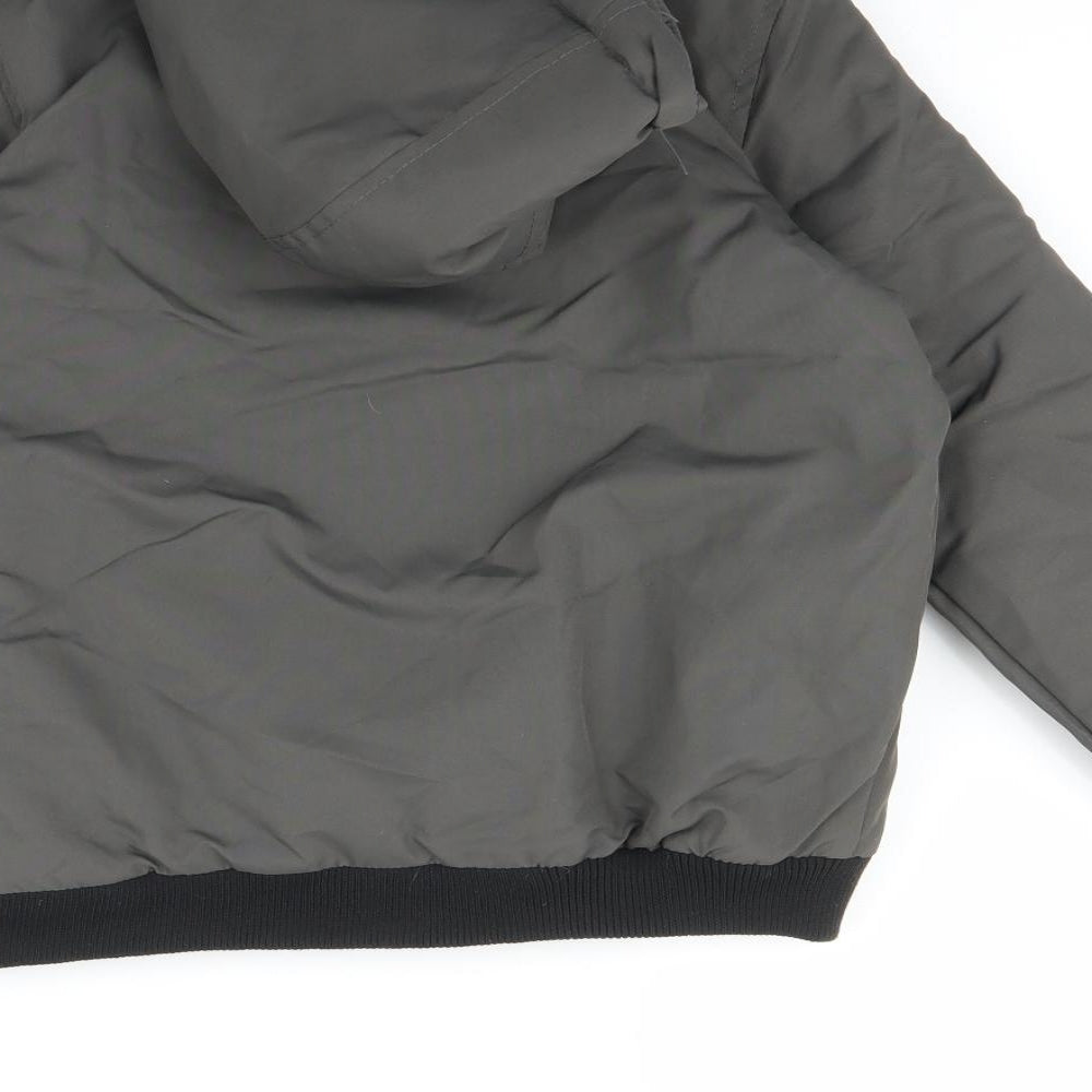 Threadboys Boys Grey Basic Coat Coat Size 9-10 Years