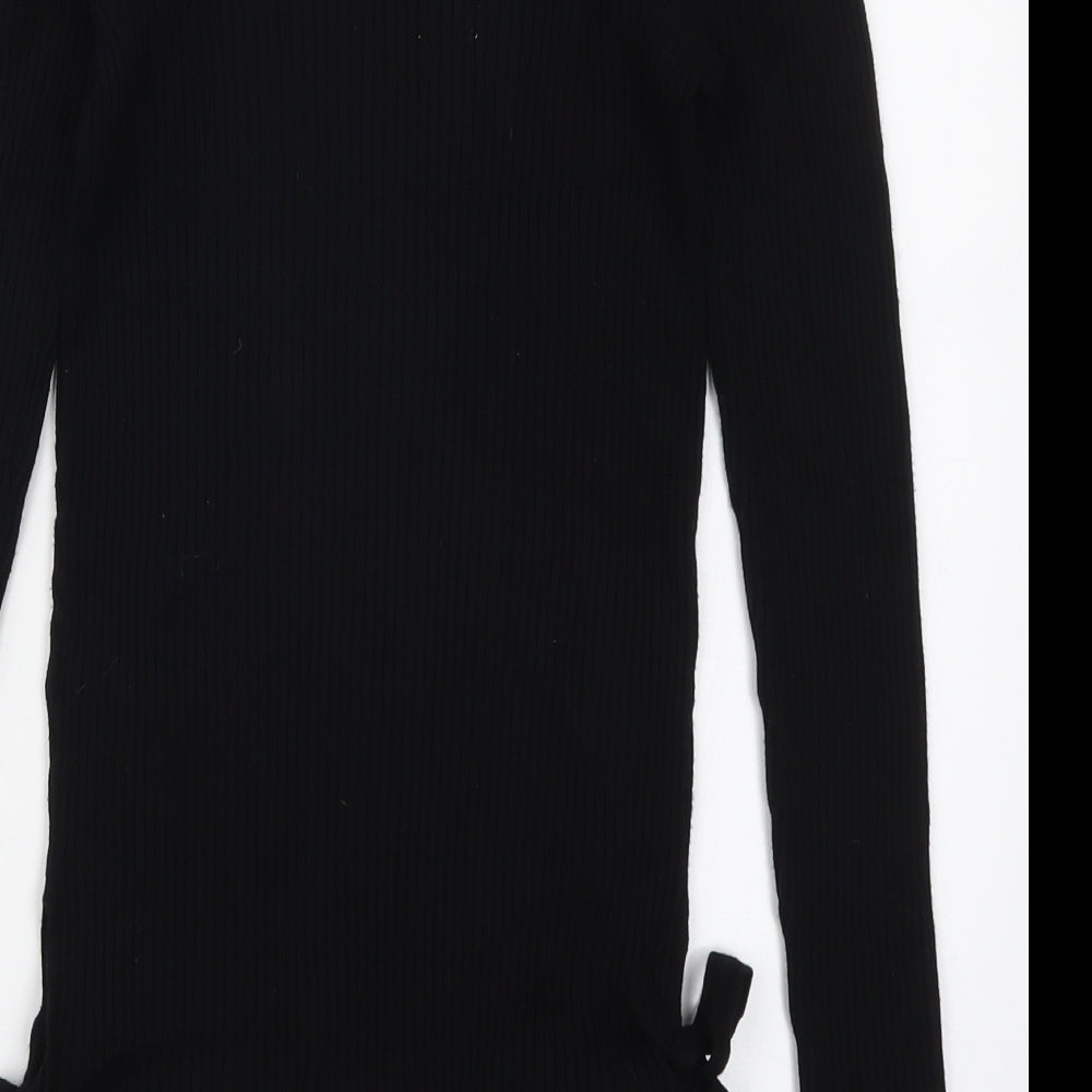F&F Womens Black Knit Pullover Jumper Size 10