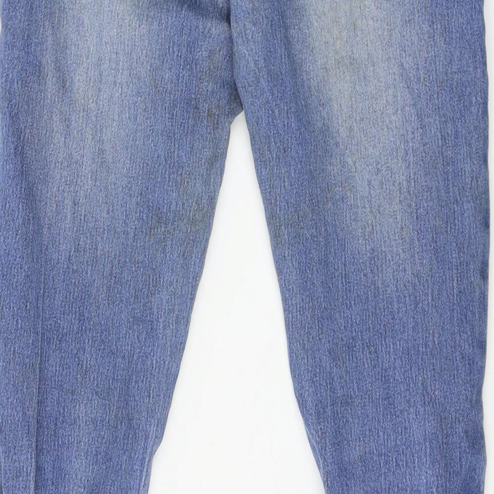 Boohoo Womens Blue Denim Skinny Jeans Size 8 L28 in