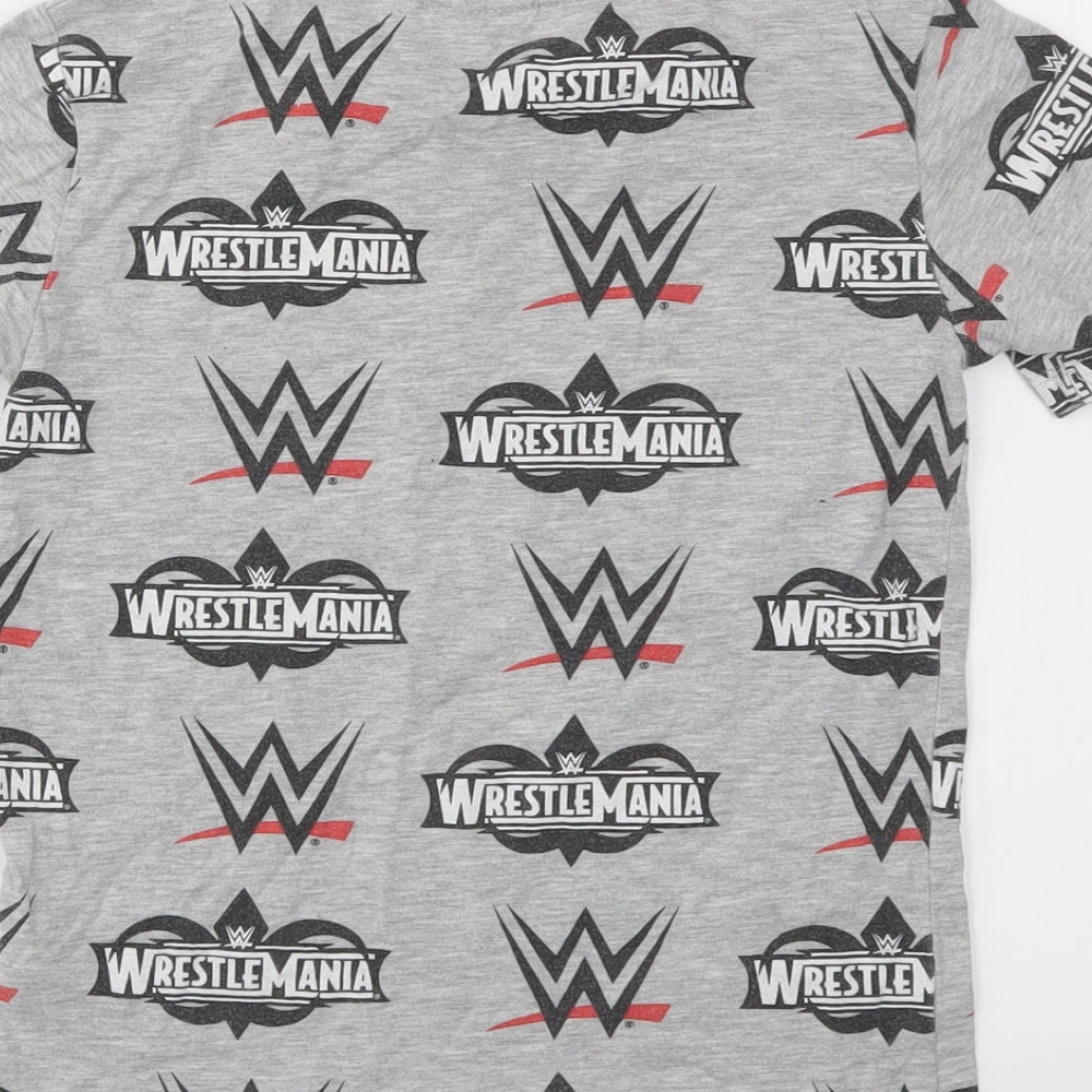 NEXT Boys Grey Geometric Basic T-Shirt Size 6 Years