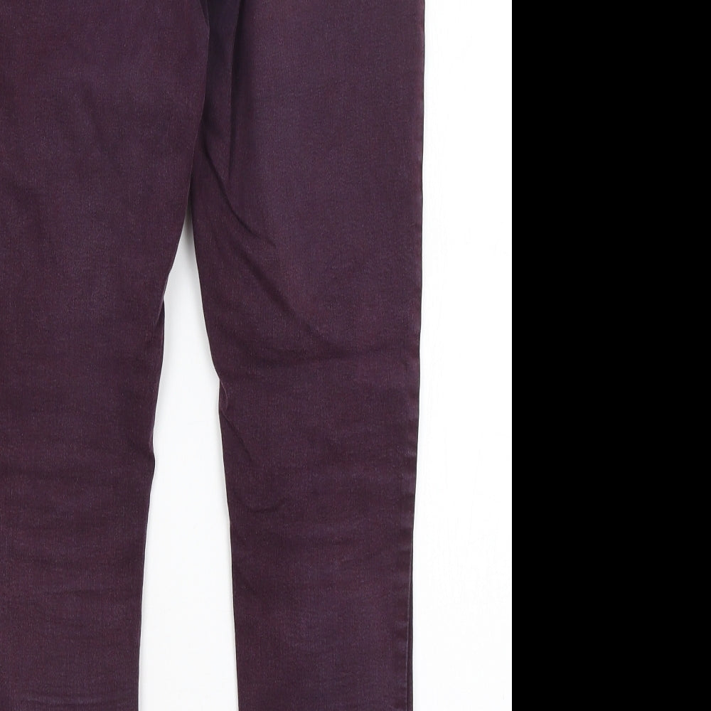 Topshop Womens Purple Skinny Jeans Size 10 L28 in