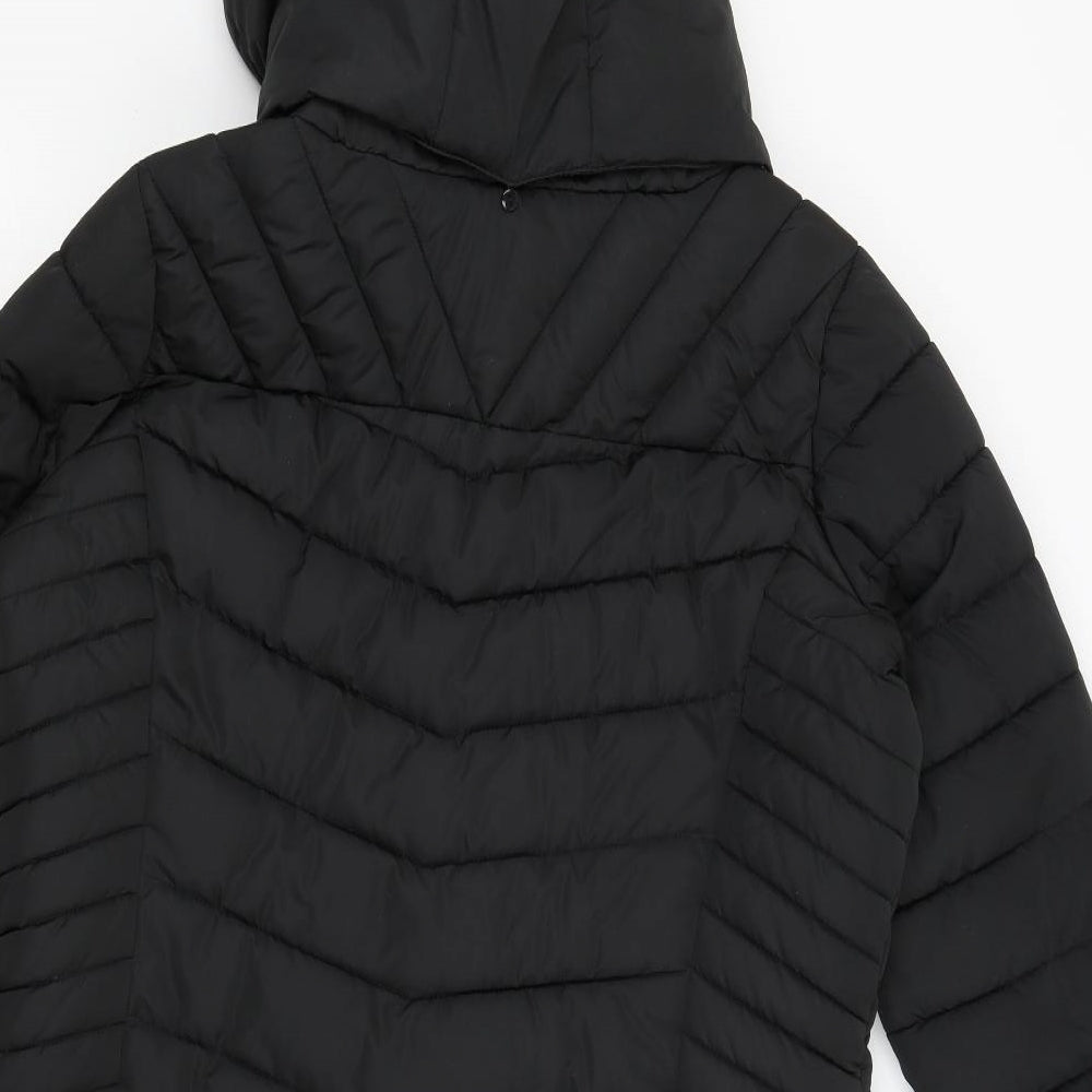 Nutmeg Womens Black Puffer Jacket Coat Size 16