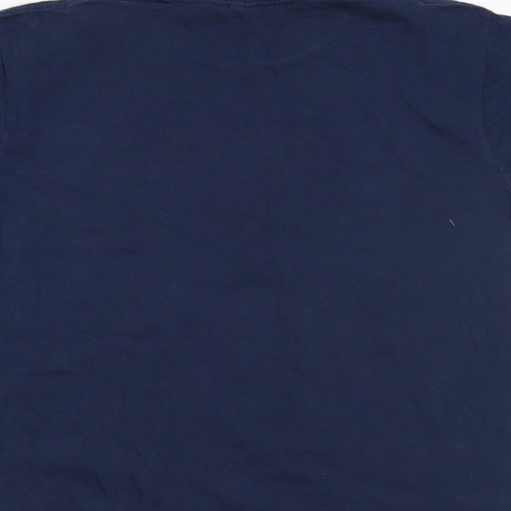 Gildan Mens Blue T-Shirt Size L