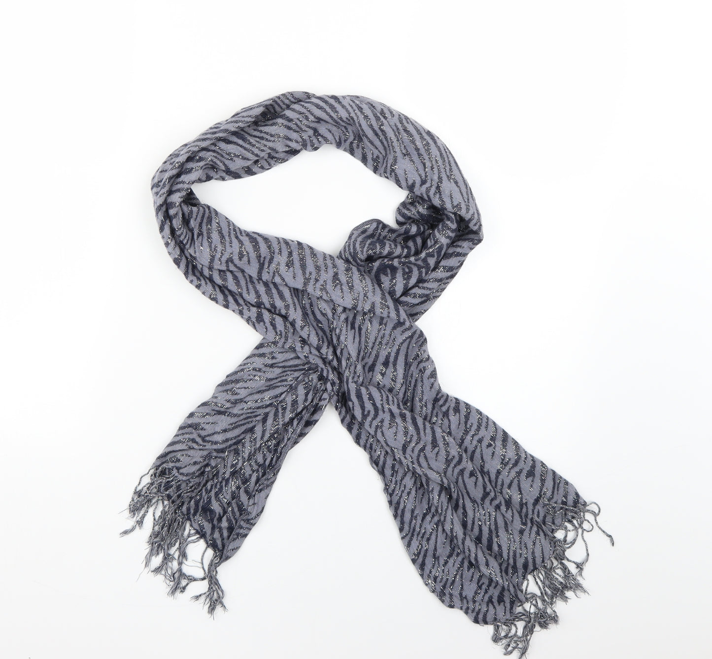 Preworn Womens Grey Animal Print Scarf