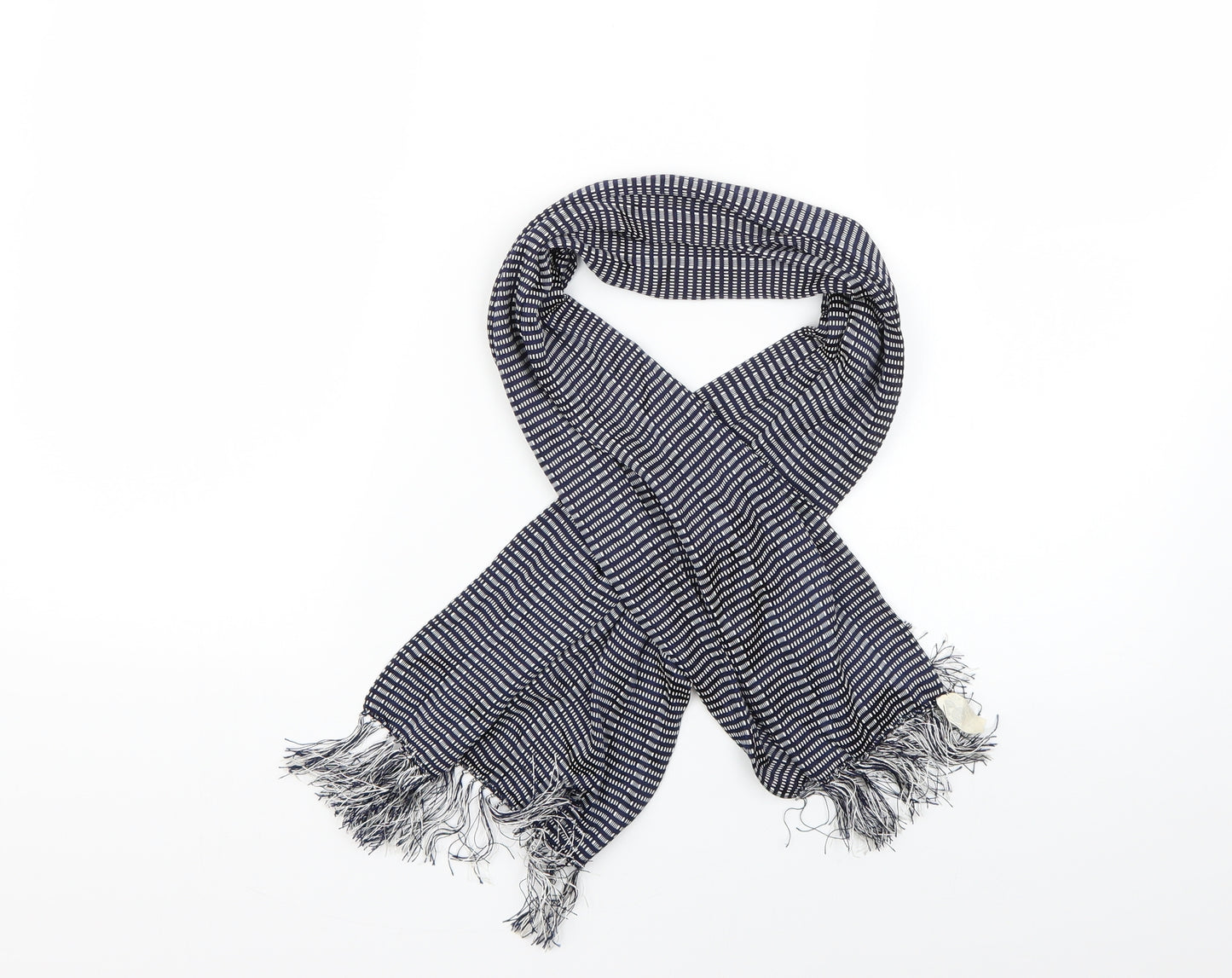 Preworn Womens Blue Check Scarf