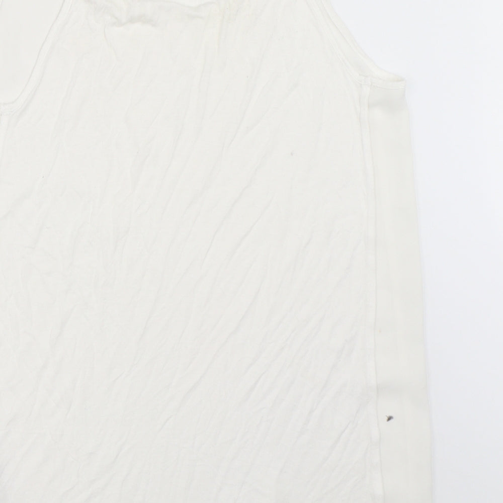Only Womens White Basic Tank Size L