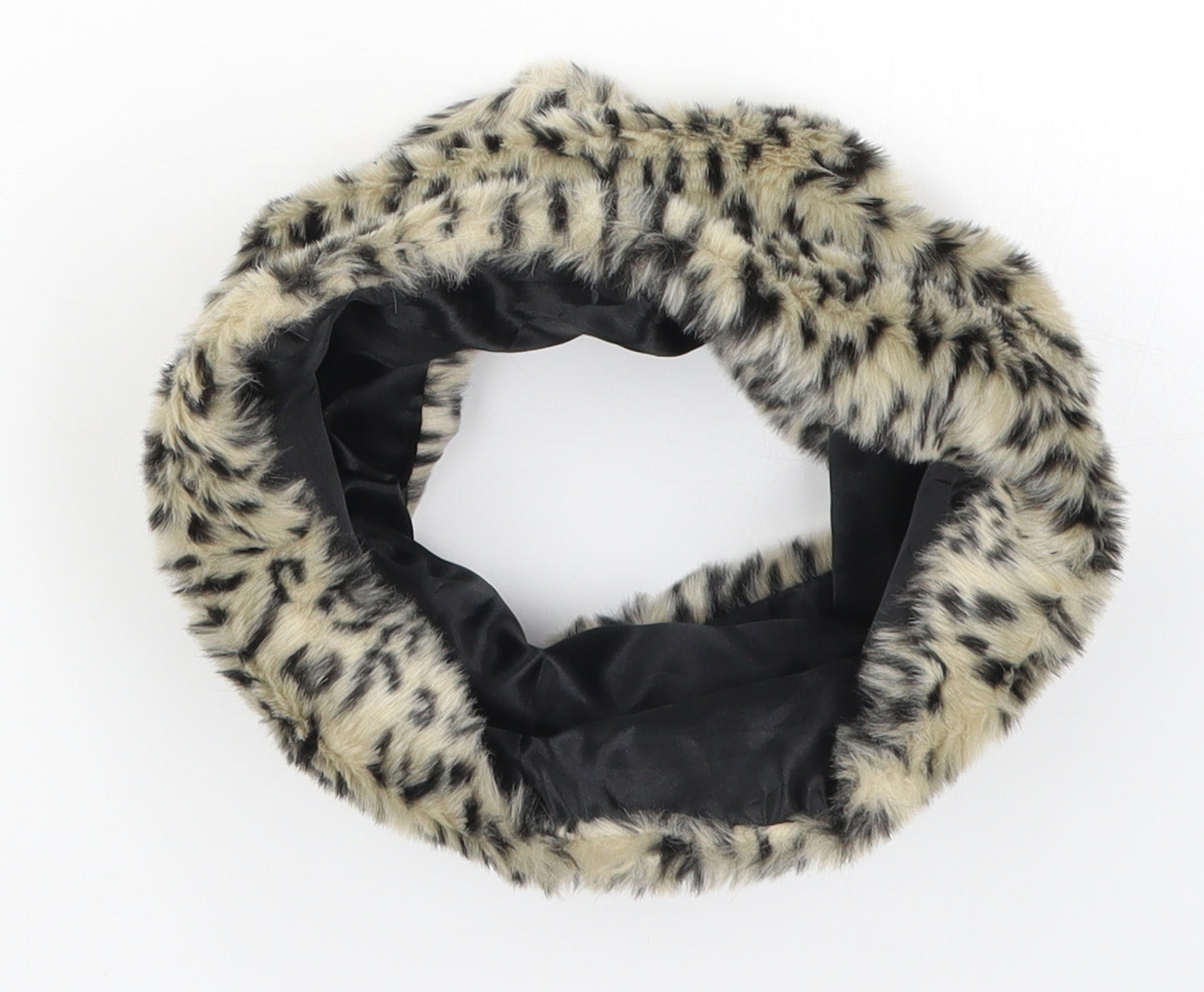 Miss Selfridge Womens Beige Animal Print Scarf - Snood
