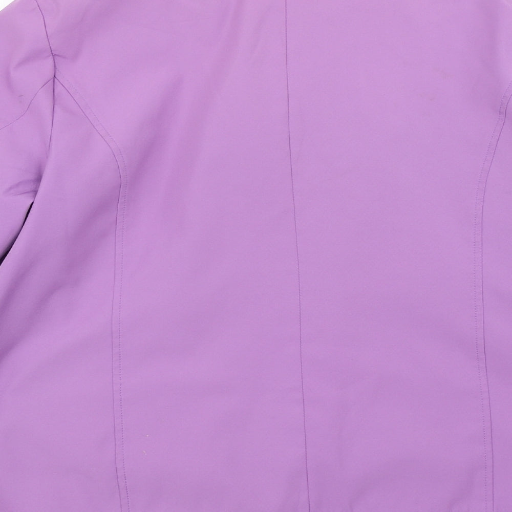 BM Womens Purple Pea Coat Coat Size M