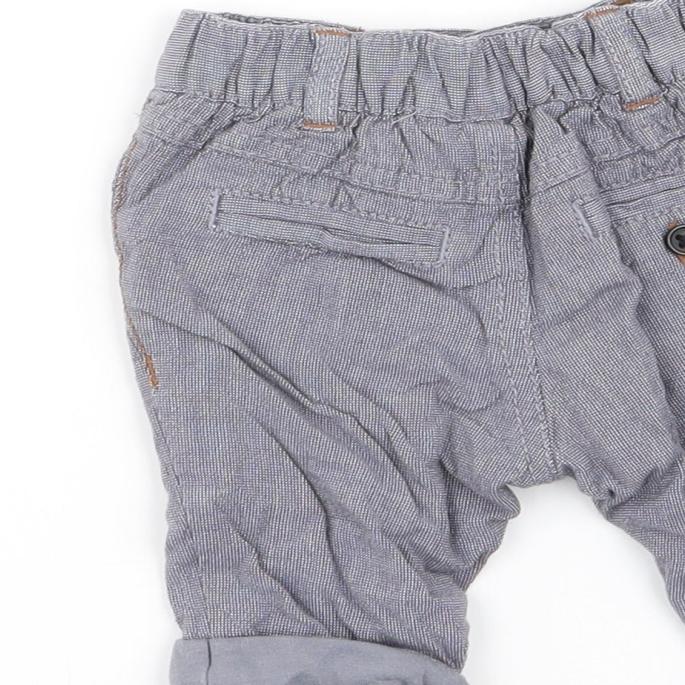 NEXT Boys Blue Check Capri Trousers Size 0-3 Months